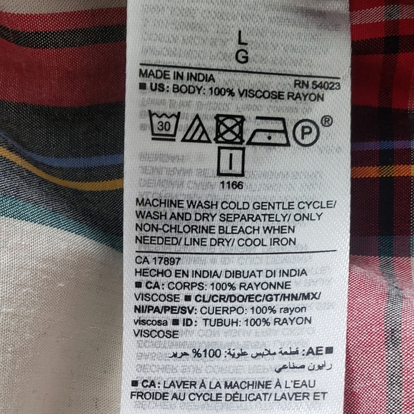 Old Navy Like New Ladies L Plaid Short-Sleeve Blouse - Picture 7 of 7